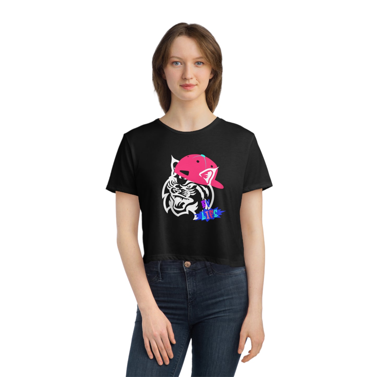 BV Life Cat Adult Cropped Tee