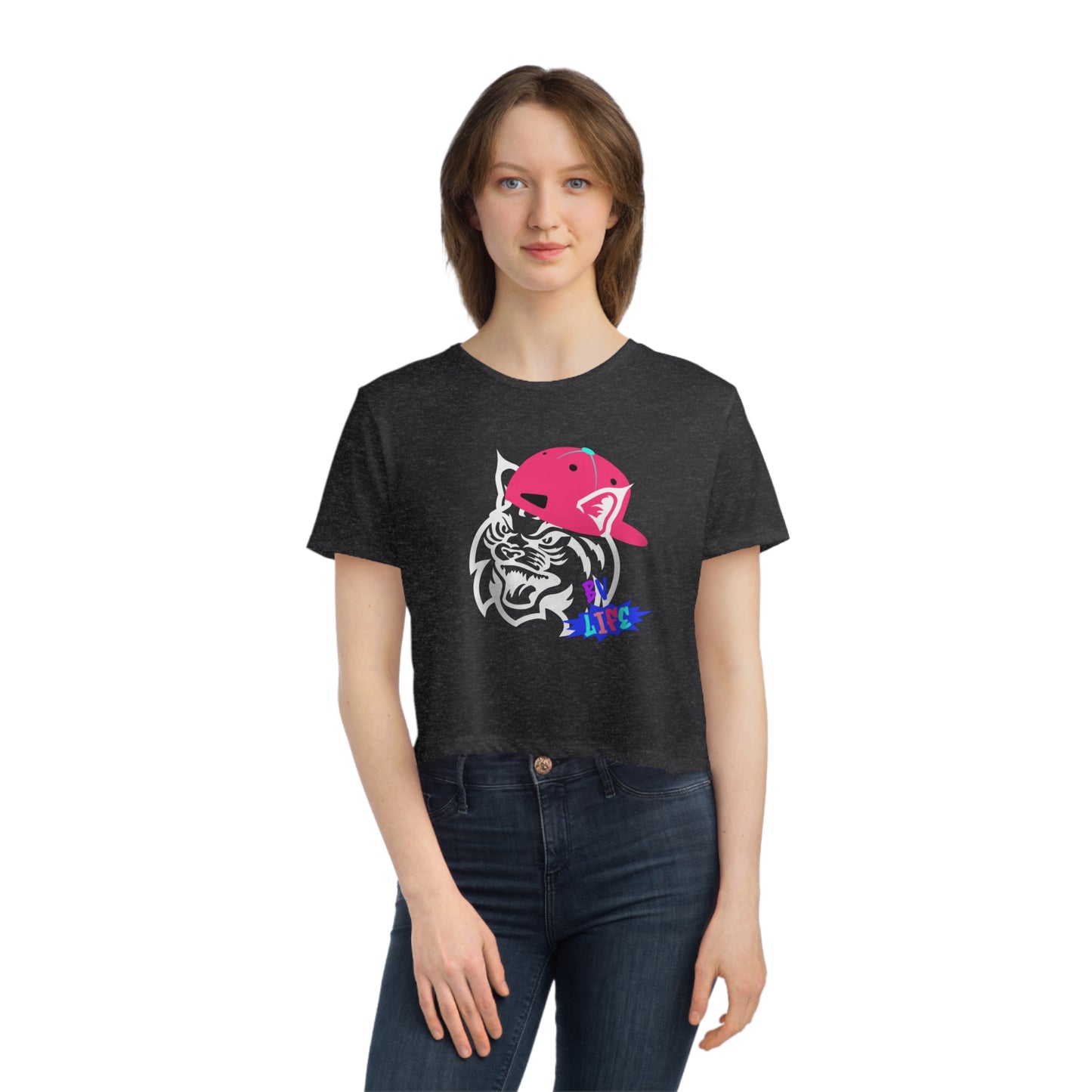 BV Life Cat Adult Cropped Tee