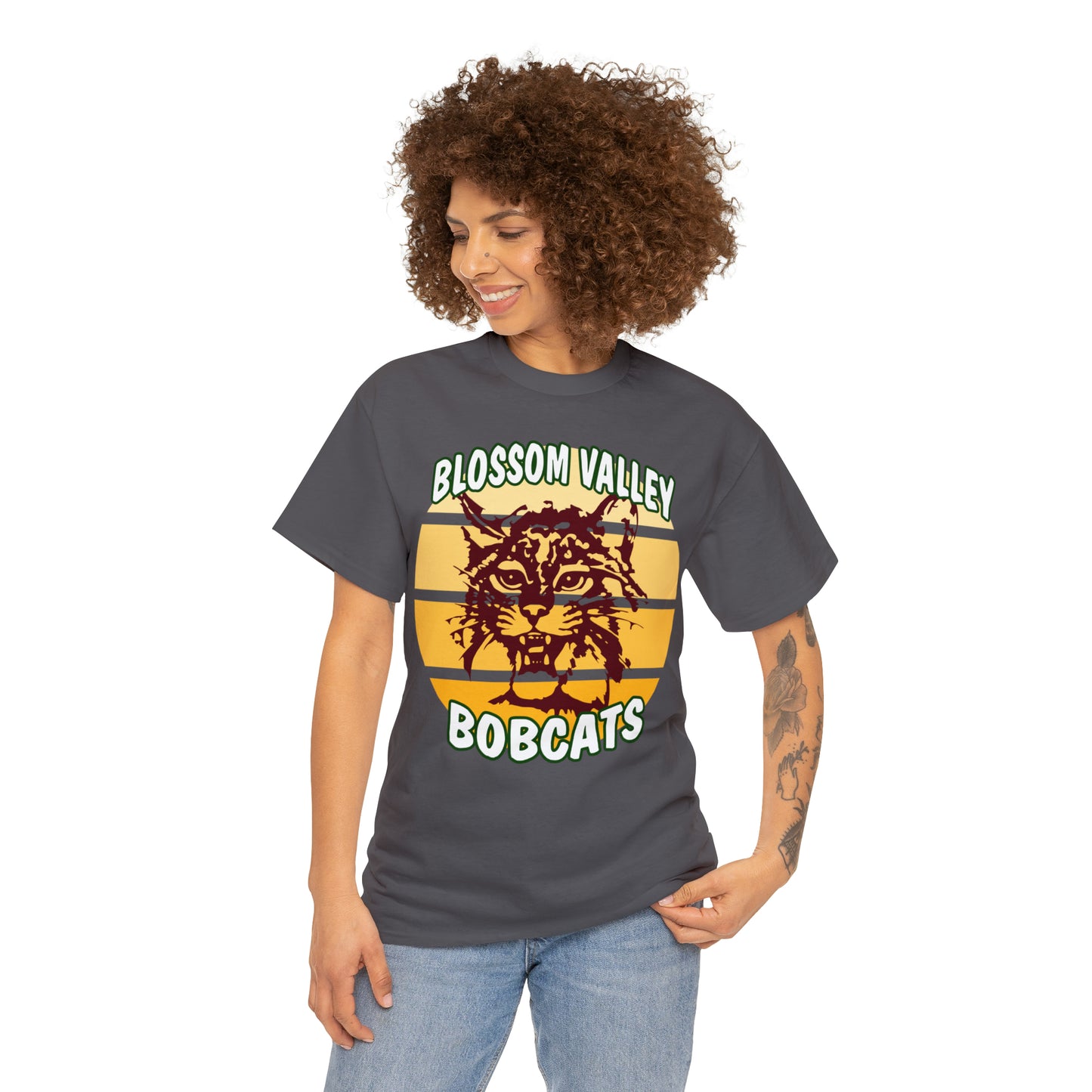 Old School Sun Bobcats Adult Tee