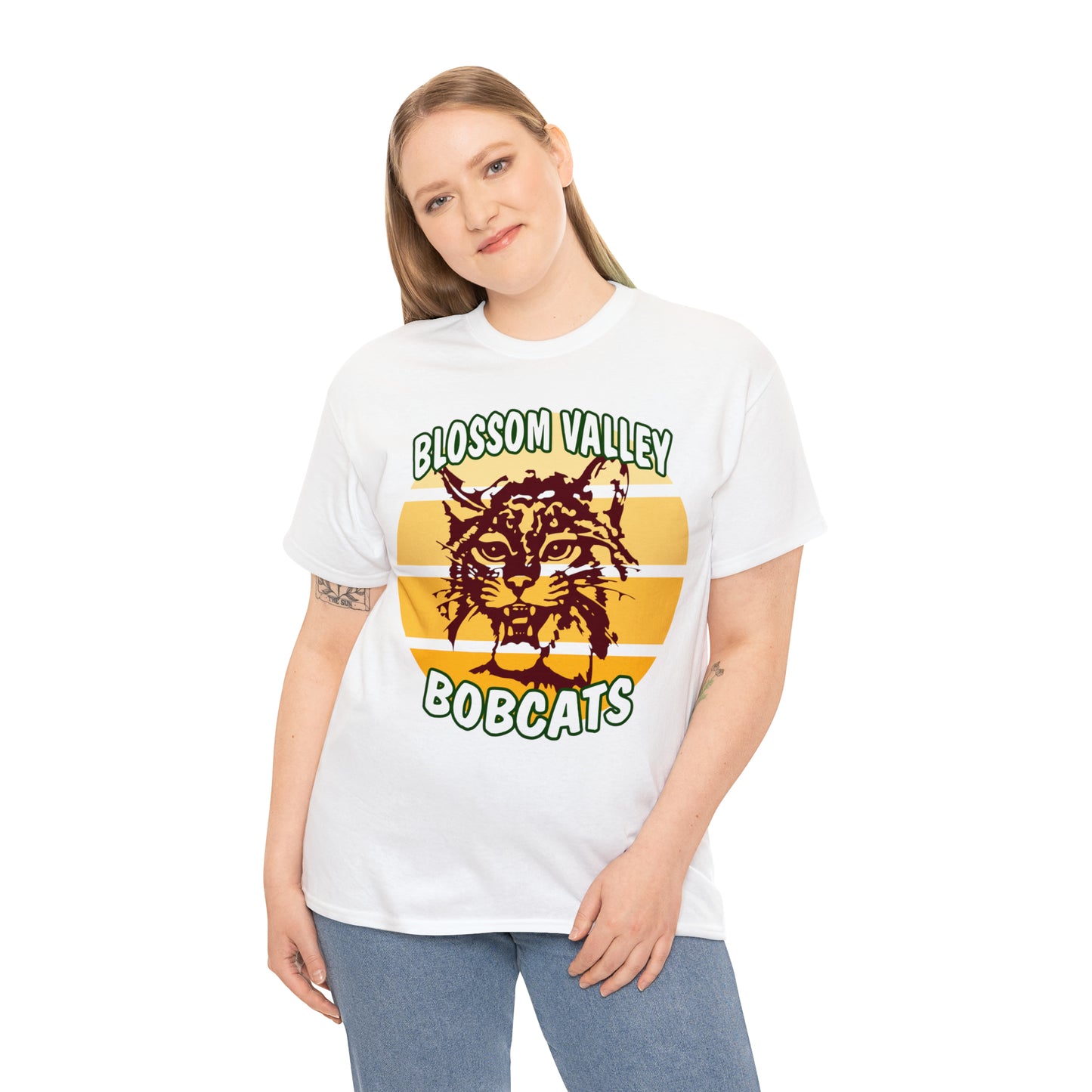 Old School Sun Bobcats Adult Tee