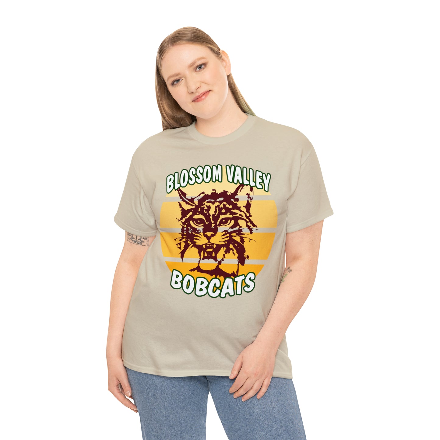 Old School Sun Bobcats Adult Tee