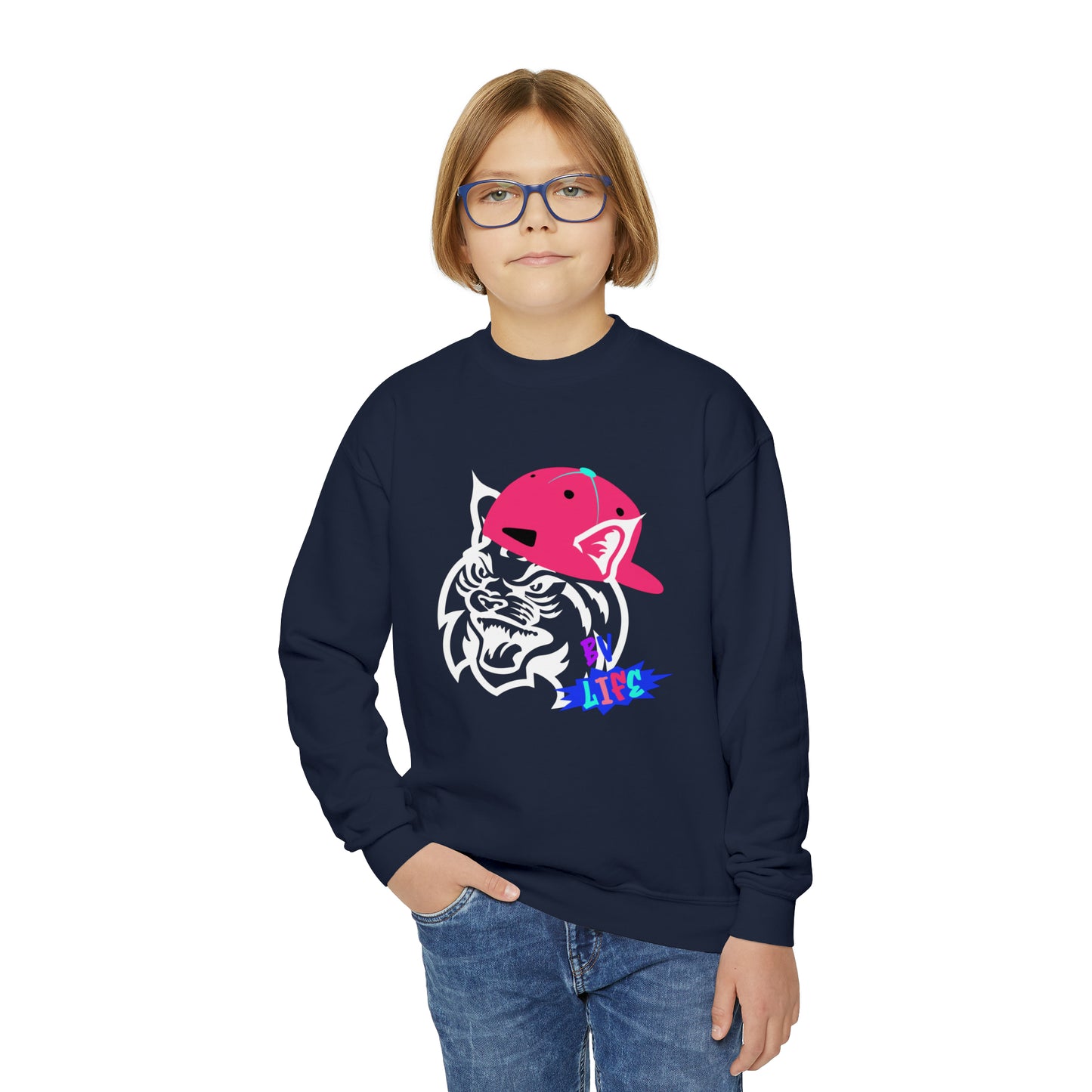 BV Life Cat Kids Crewneck Sweatshirt
