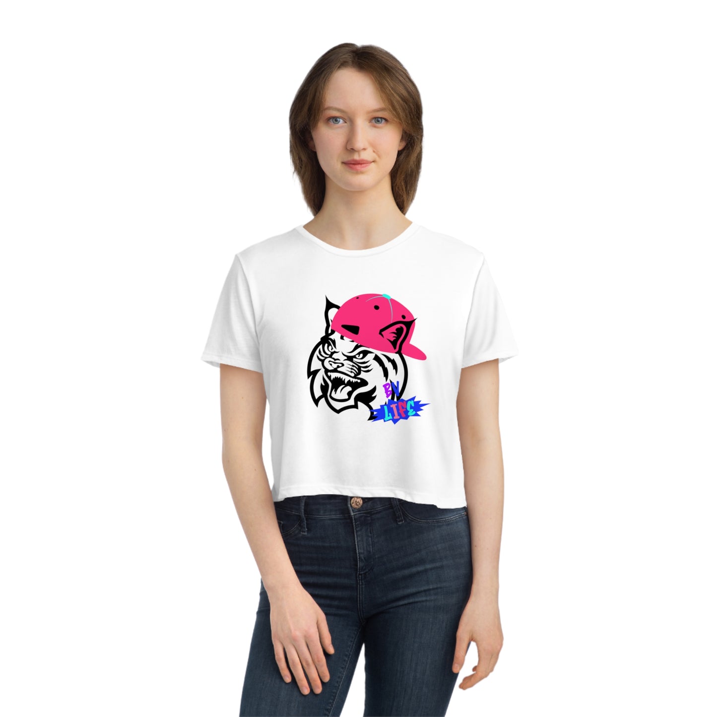 BV Life Cat Adult Cropped Tee