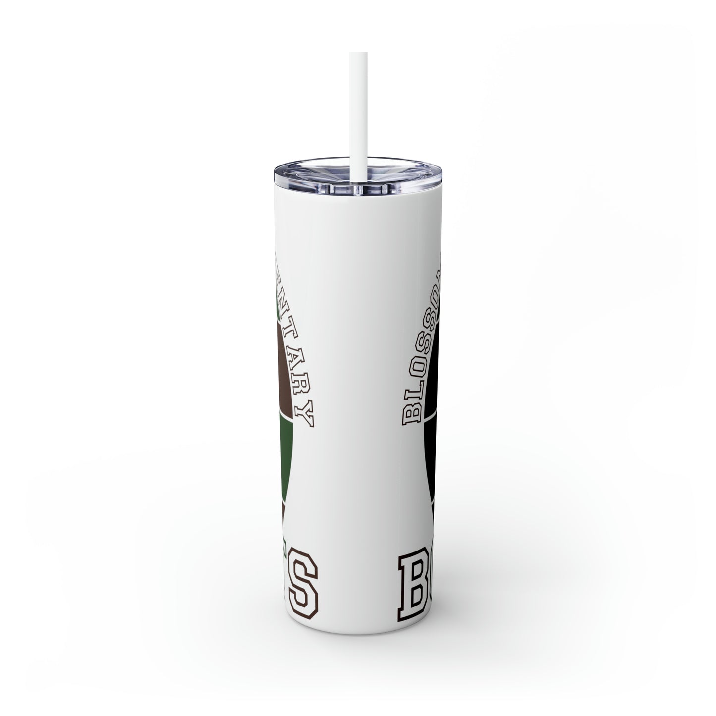 BV Paw Skinny Tumbler with Straw, 20oz