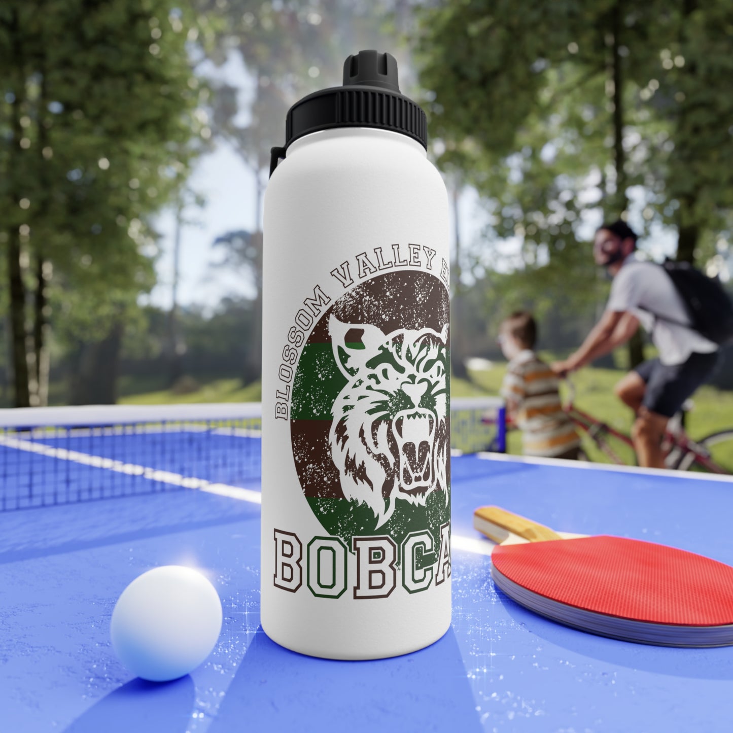 Bobcats Stainless Steel Water Bottle, Sports Lid