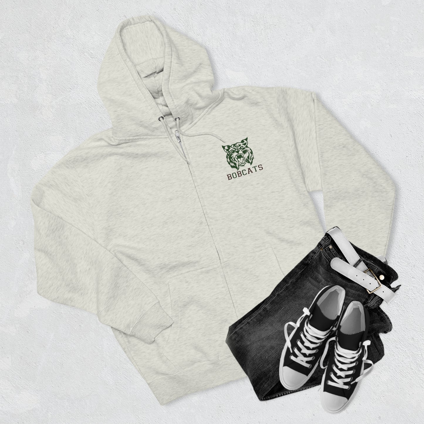Bobcats Adult Zip-up Hoodie