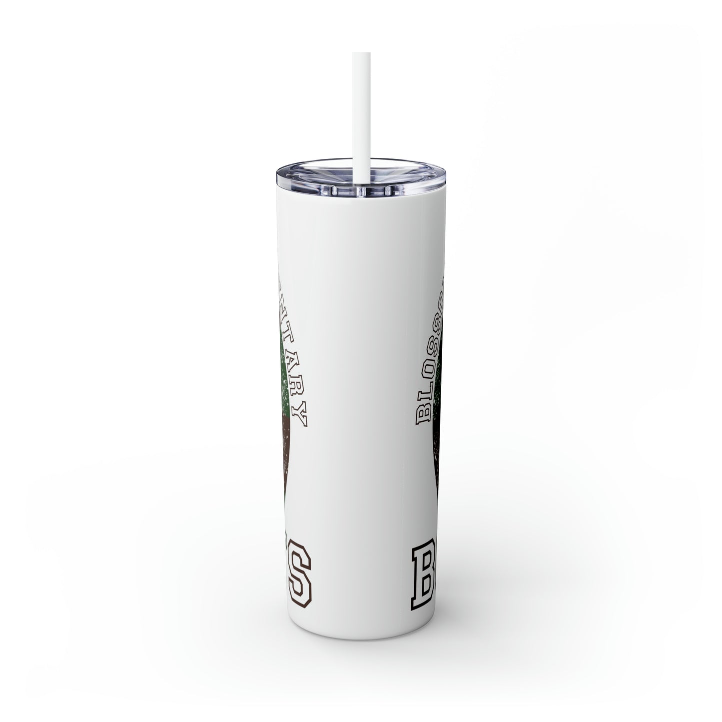 Bobcats Skinny Tumbler w/Straw, 20oz