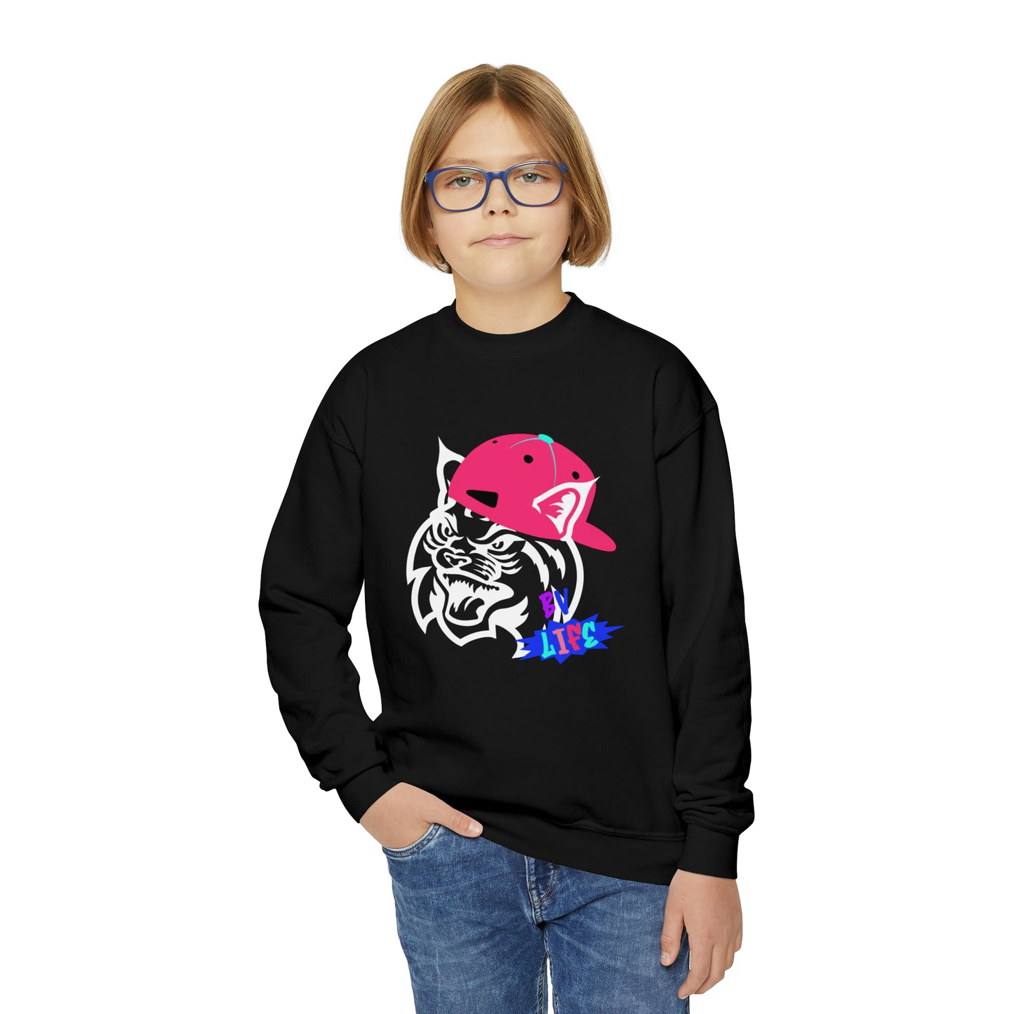 BV Life Cat Kids Crewneck Sweatshirt
