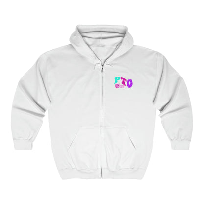 PTO Era Adult Zip-up Hoodie (Pink Logo)