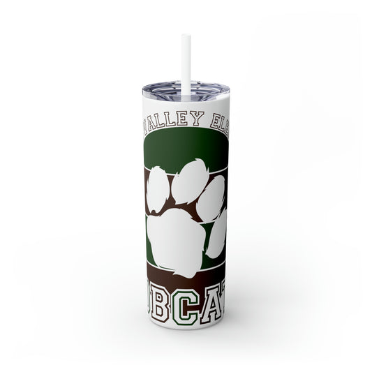 BV Paw Skinny Tumbler with Straw, 20oz