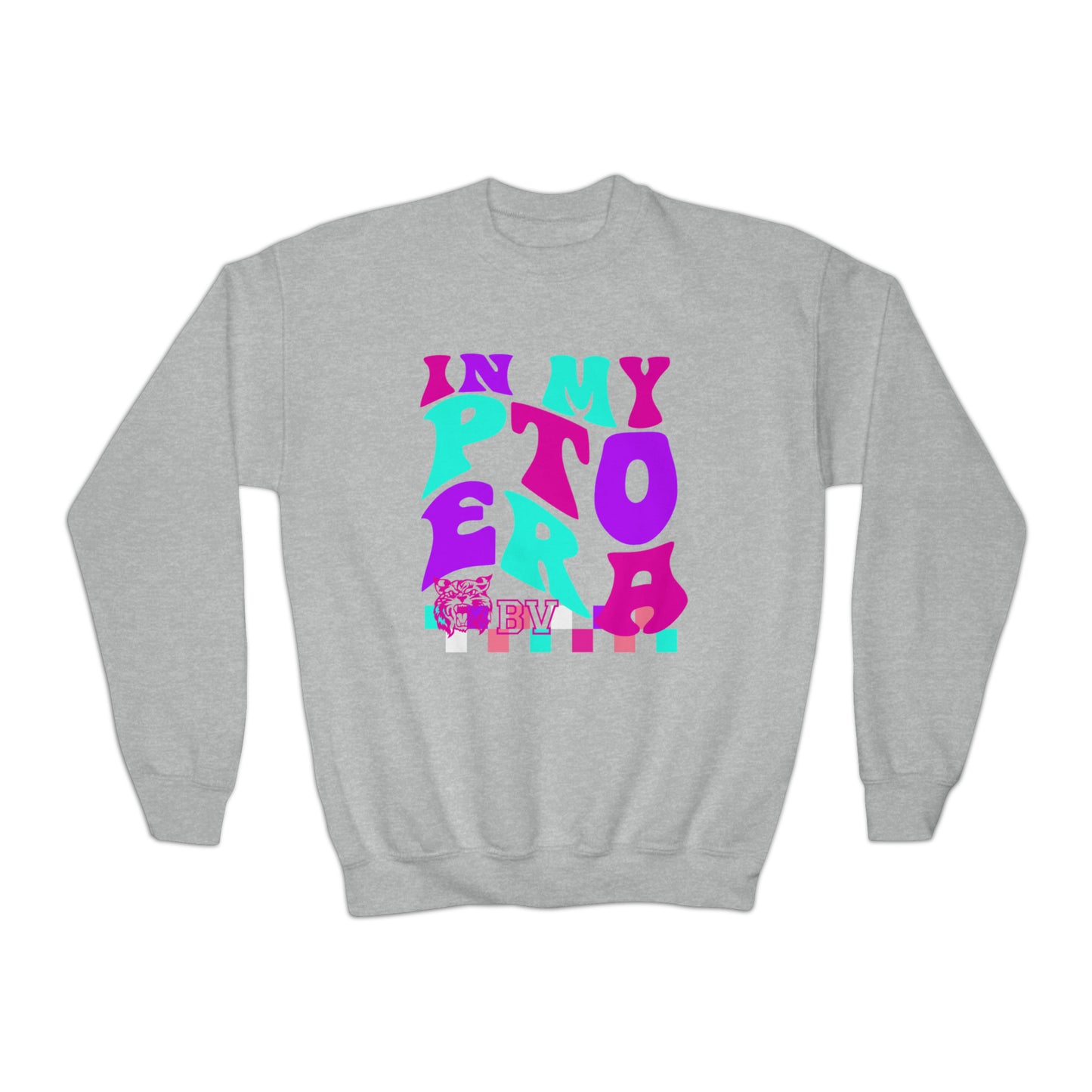 PTO Era Kids Crewneck Sweatshirt (Pink Logo)