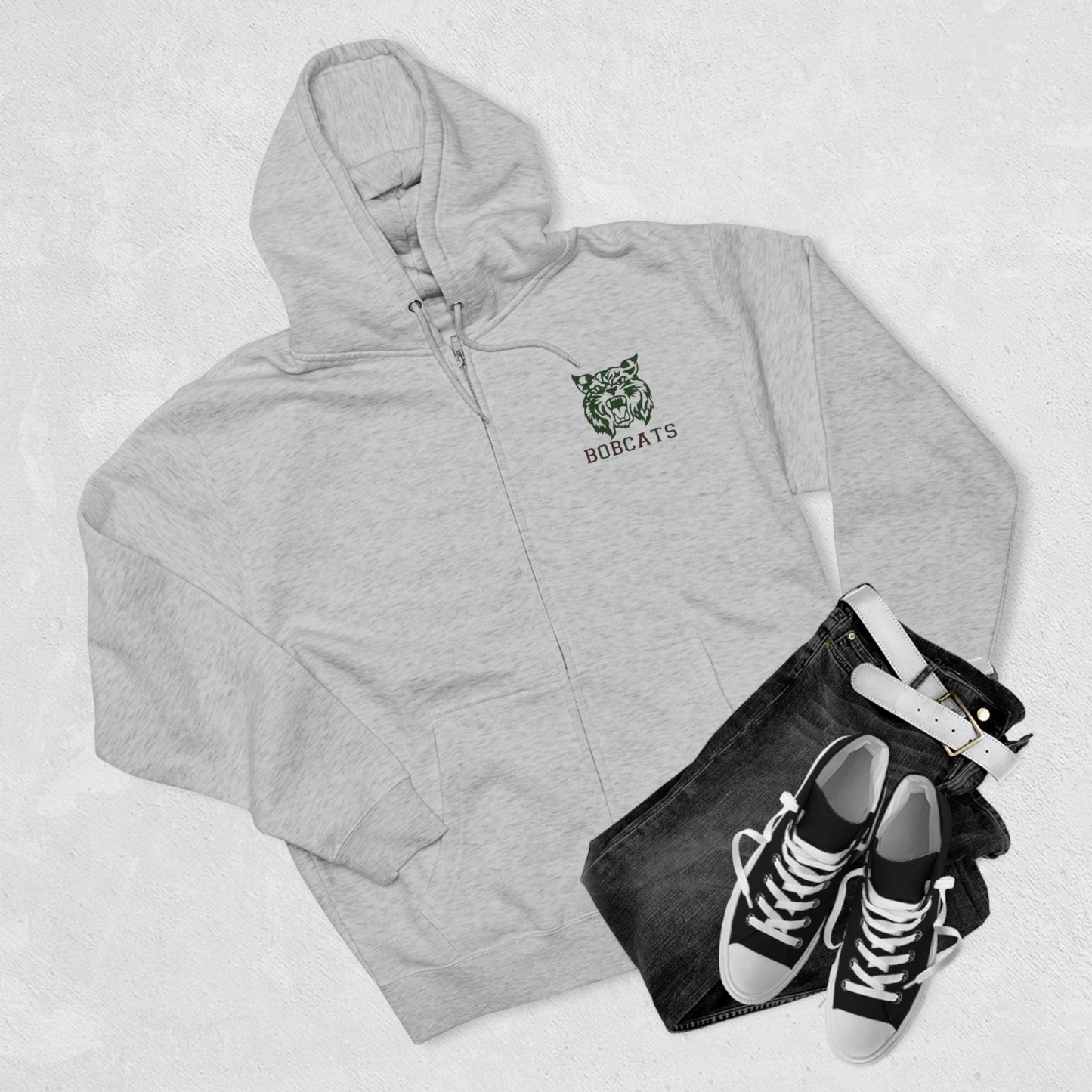 Bobcats Adult Zip-up Hoodie