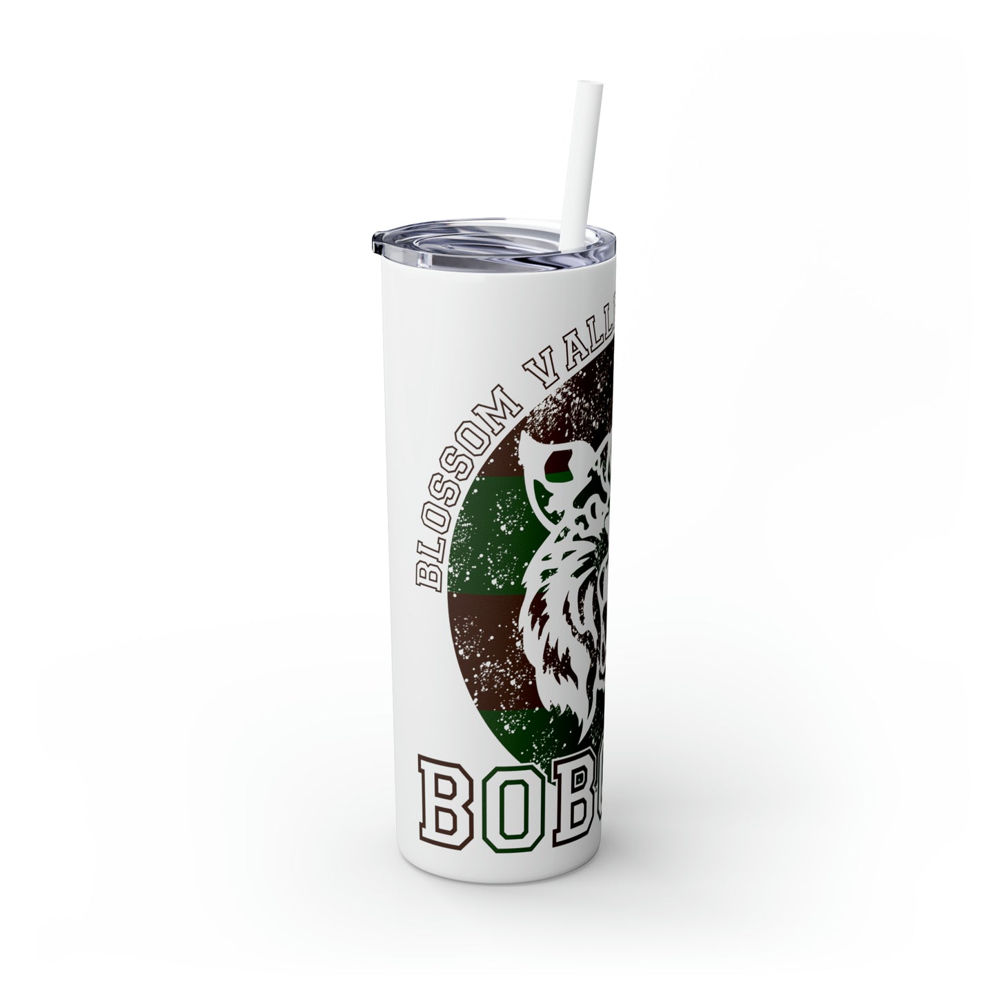 Bobcats Skinny Tumbler w/Straw, 20oz