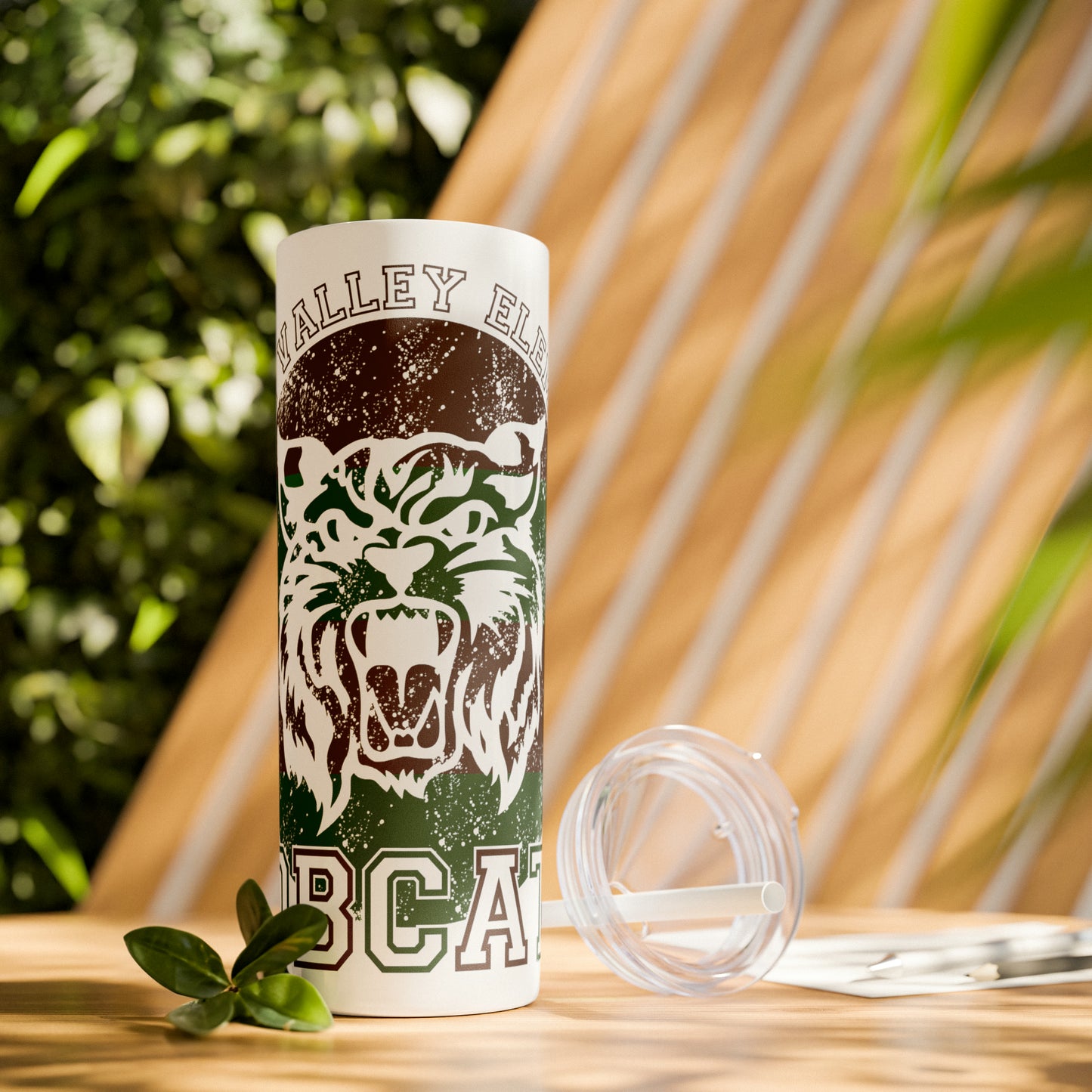 Bobcats Skinny Tumbler w/Straw, 20oz