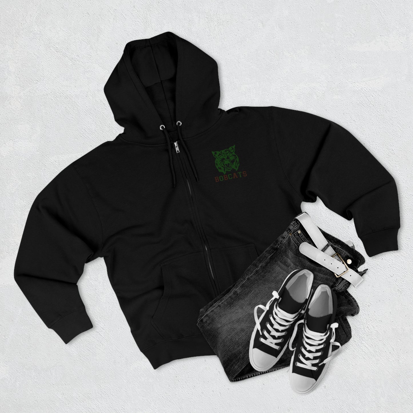 Bobcats Adult Zip-up Hoodie
