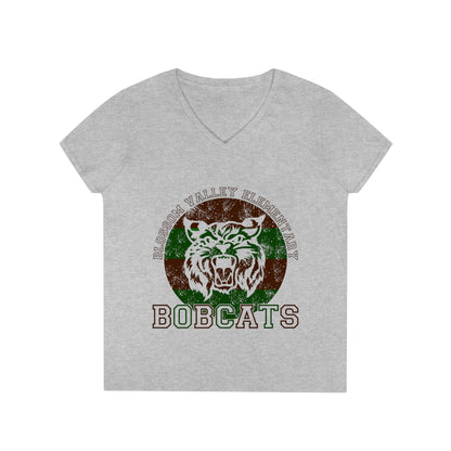 Bobcats Adult V-Neck T-Shirt