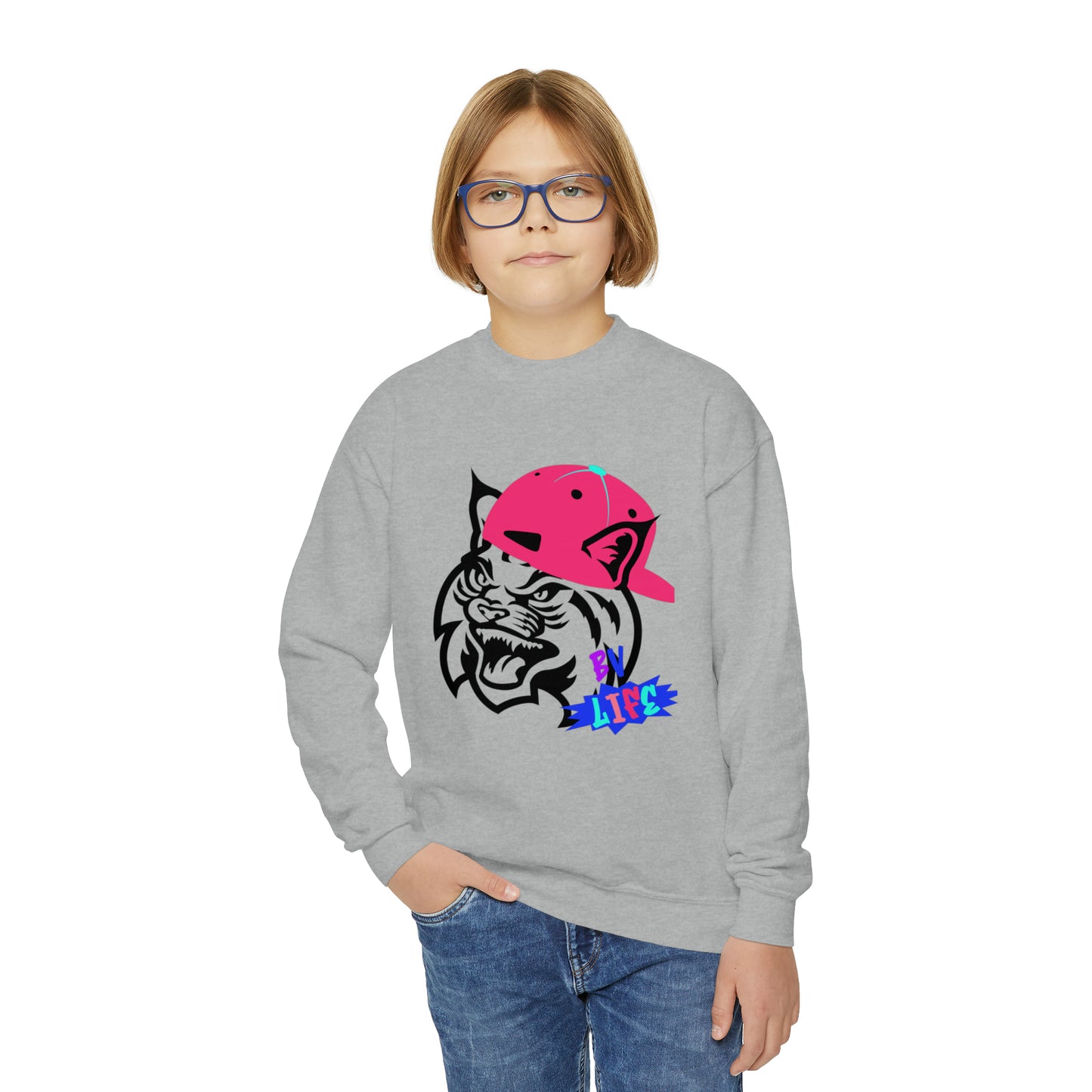BV Life Cat Kids Crewneck Sweatshirt