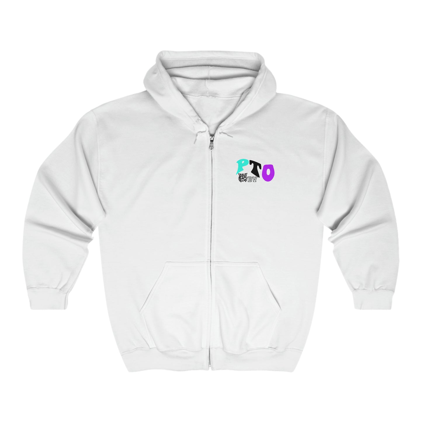 PTO Era Adult Zip-up Hoodie (Teal logo)
