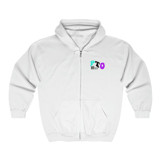 PTO Era Adult Zip-up Hoodie (Teal logo)