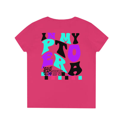 PTO Era Adult V-Neck T-Shirt (Black Cat)