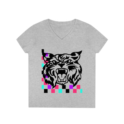 PTO Era Adult V-Neck T-Shirt (Black Cat)