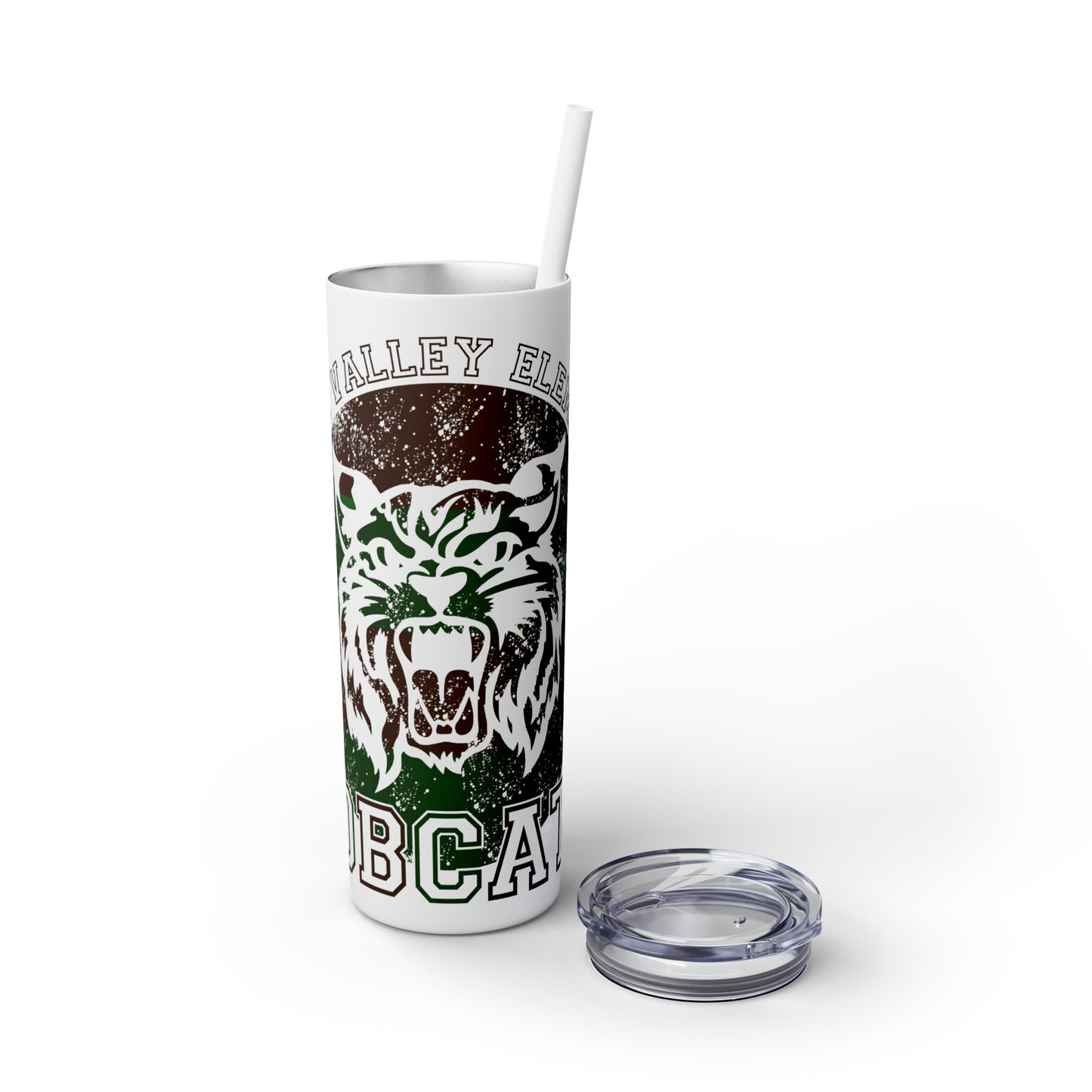 Bobcats Skinny Tumbler w/Straw, 20oz