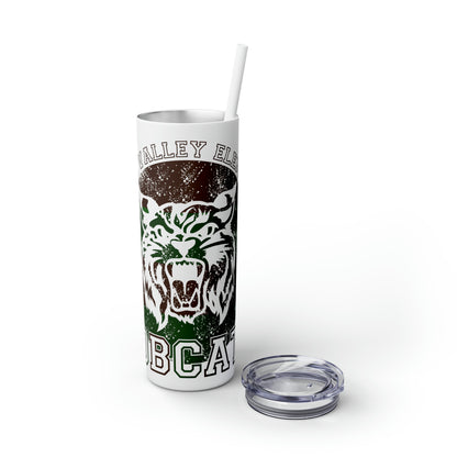 Bobcats Skinny Tumbler w/Straw, 20oz