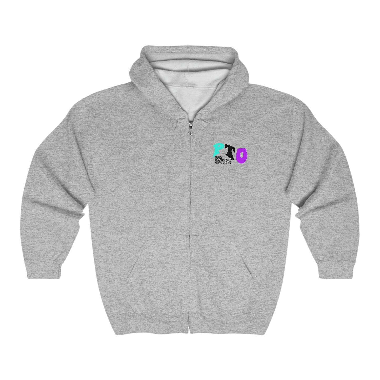PTO Era Adult Zip-up Hoodie (Teal logo)
