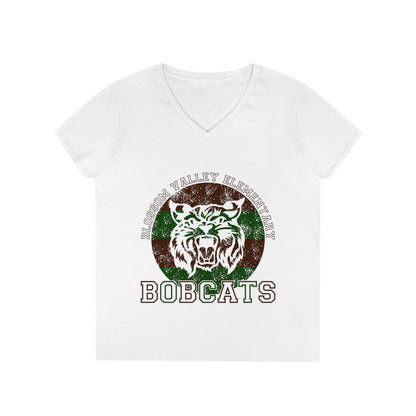 Bobcats Adult V-Neck T-Shirt