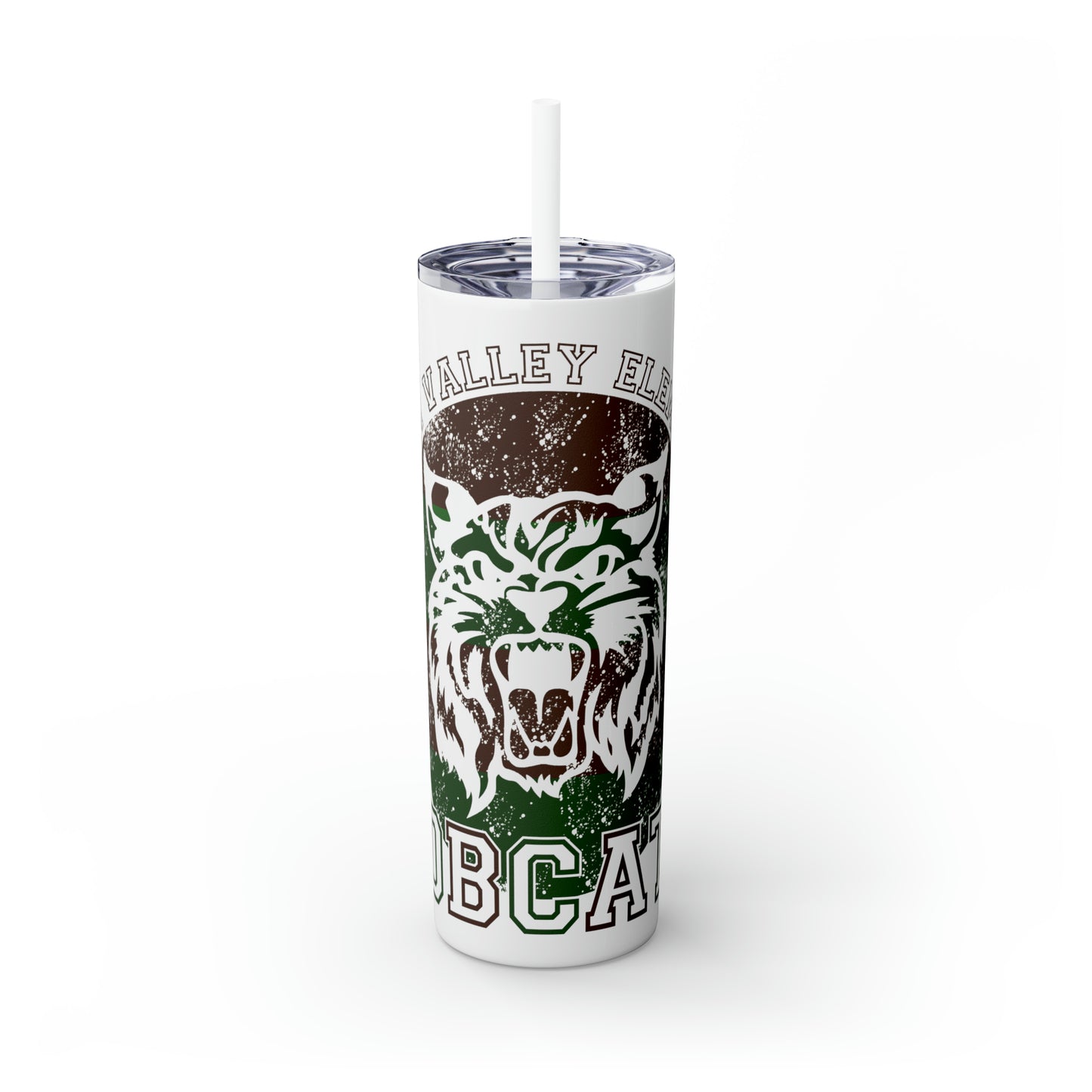 Bobcats Skinny Tumbler w/Straw, 20oz