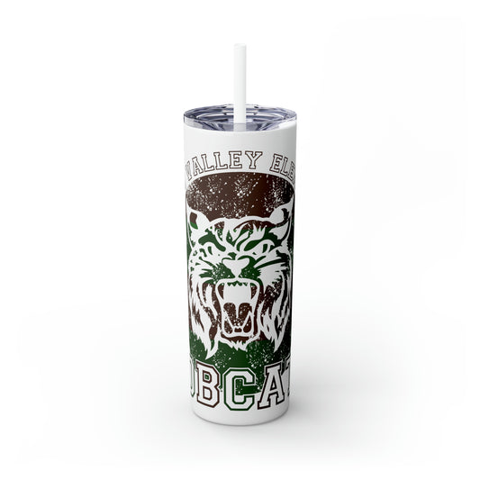 Bobcats Skinny Tumbler w/Straw, 20oz