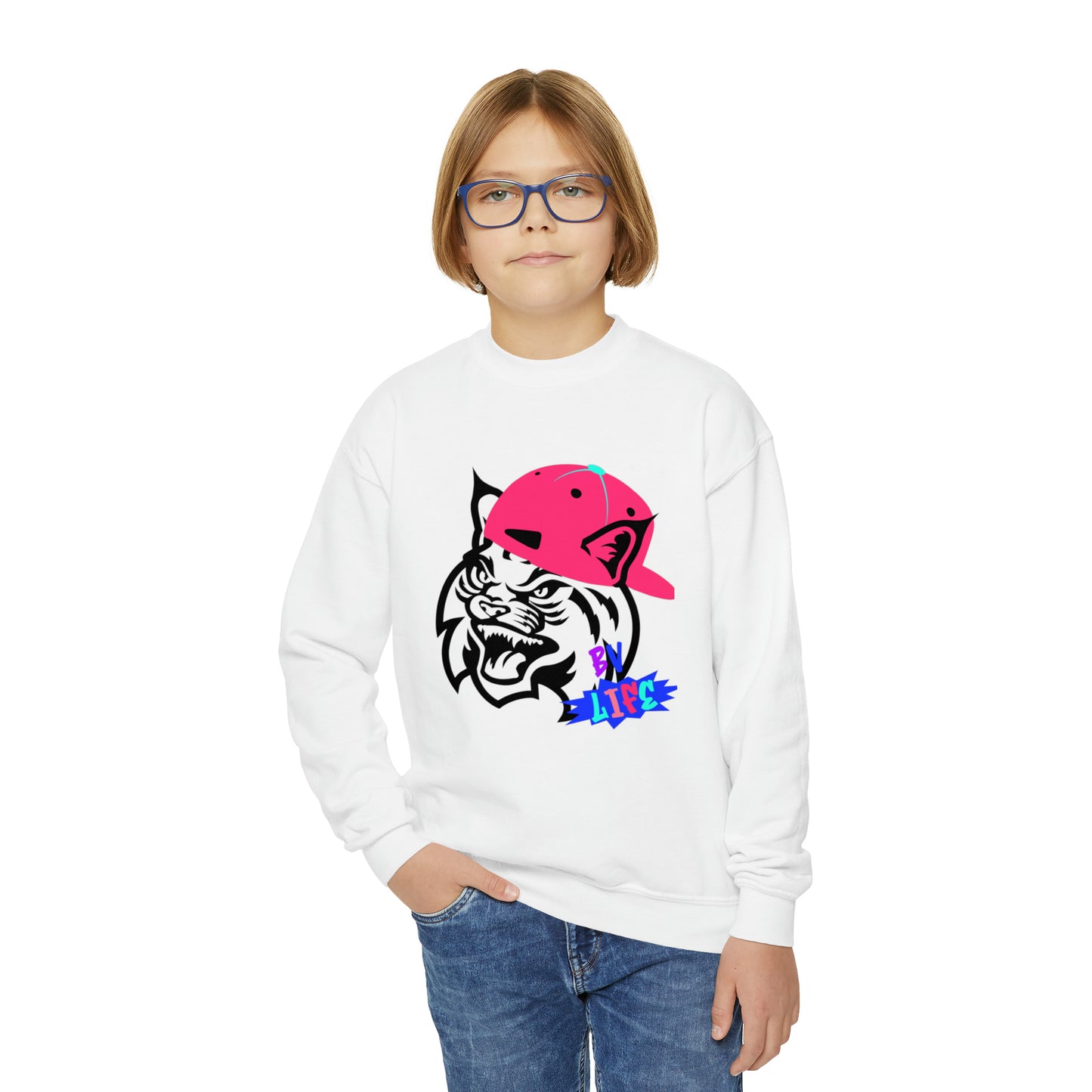 BV Life Cat Kids Crewneck Sweatshirt