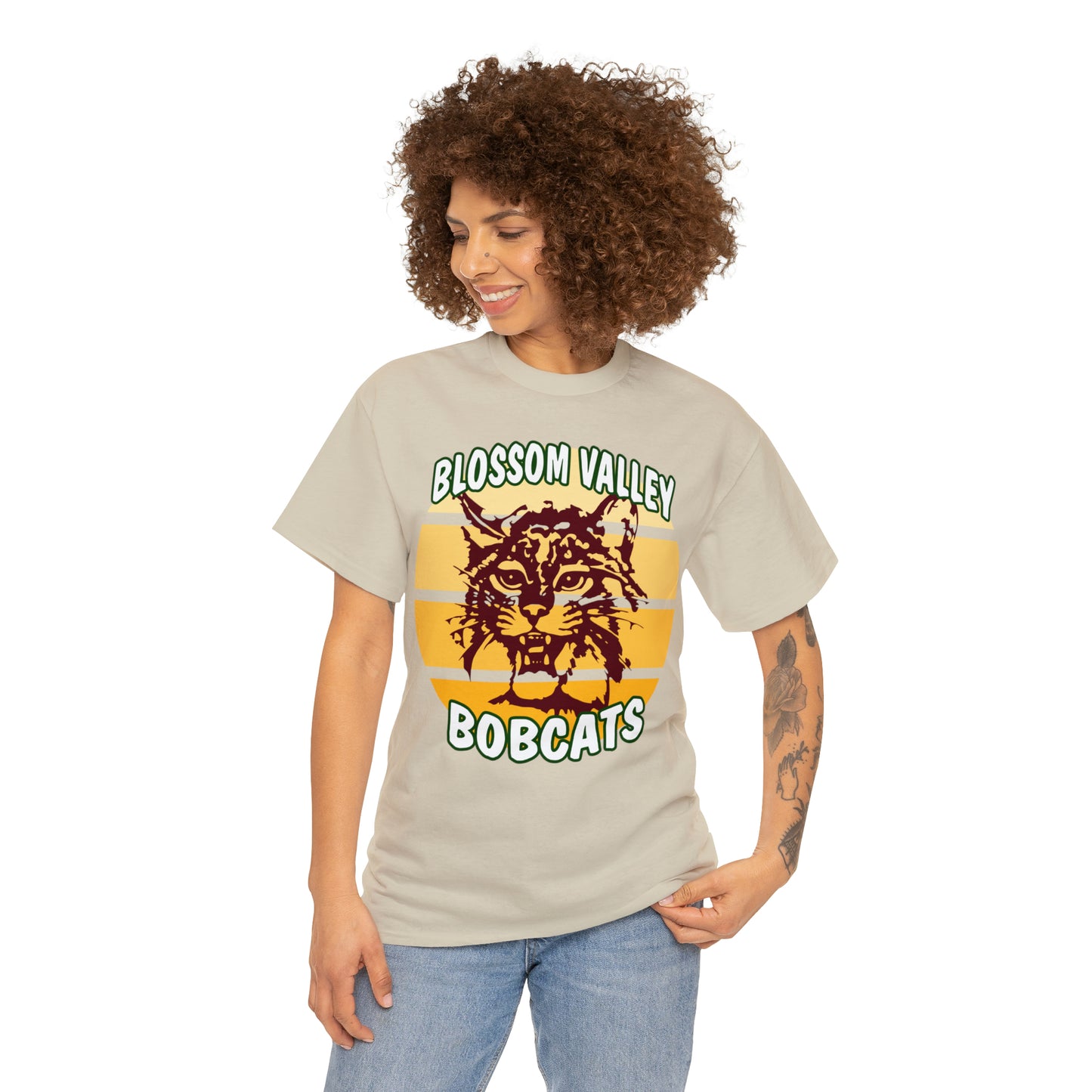 Old School Sun Bobcats Adult Tee