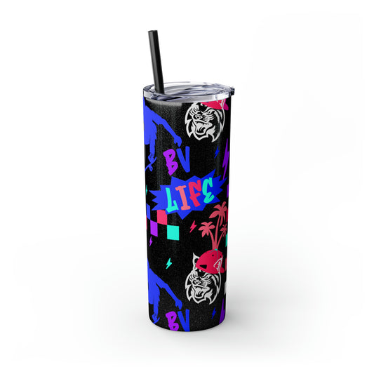 BV Life Skinny Tumbler with Straw, 20oz