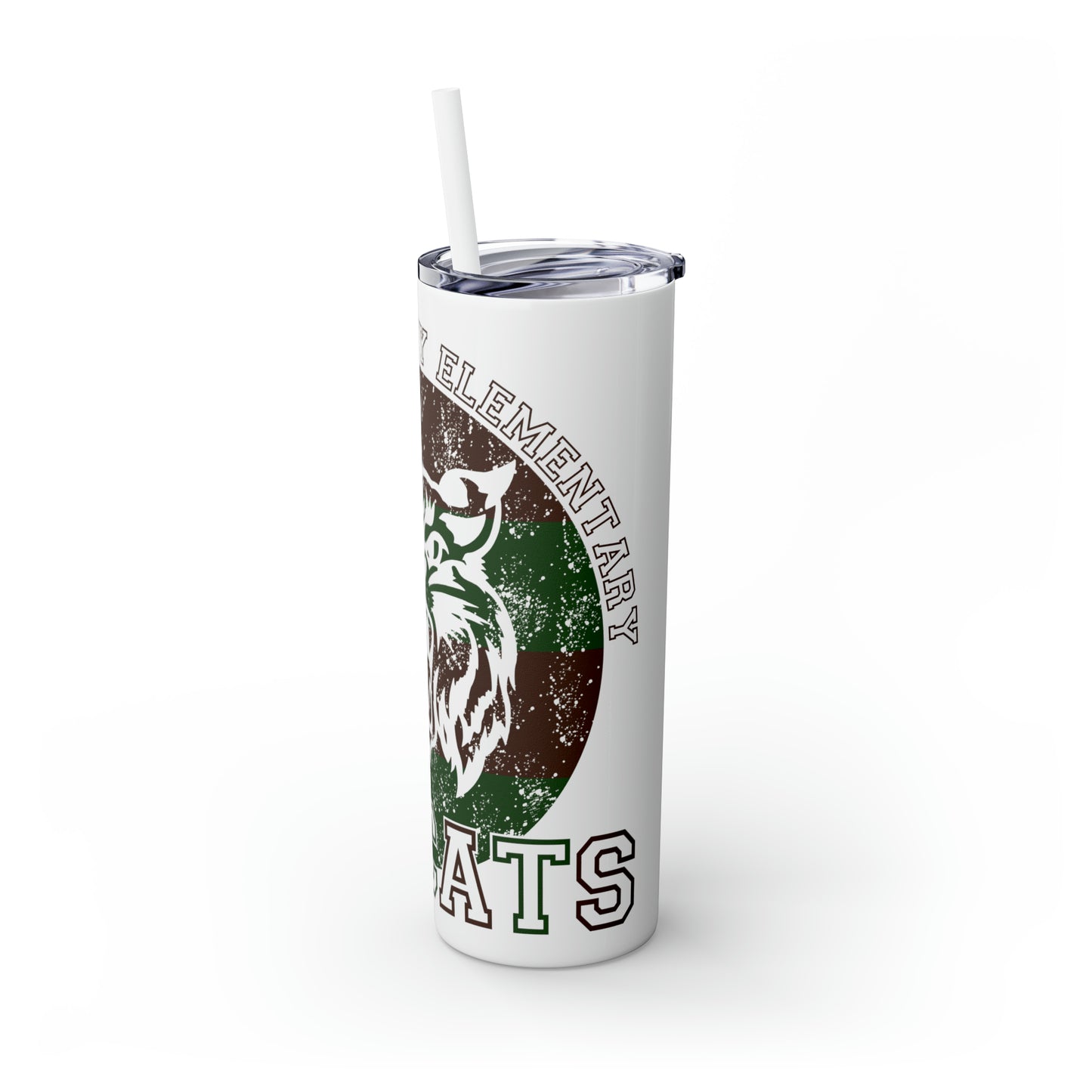 Bobcats Skinny Tumbler w/Straw, 20oz