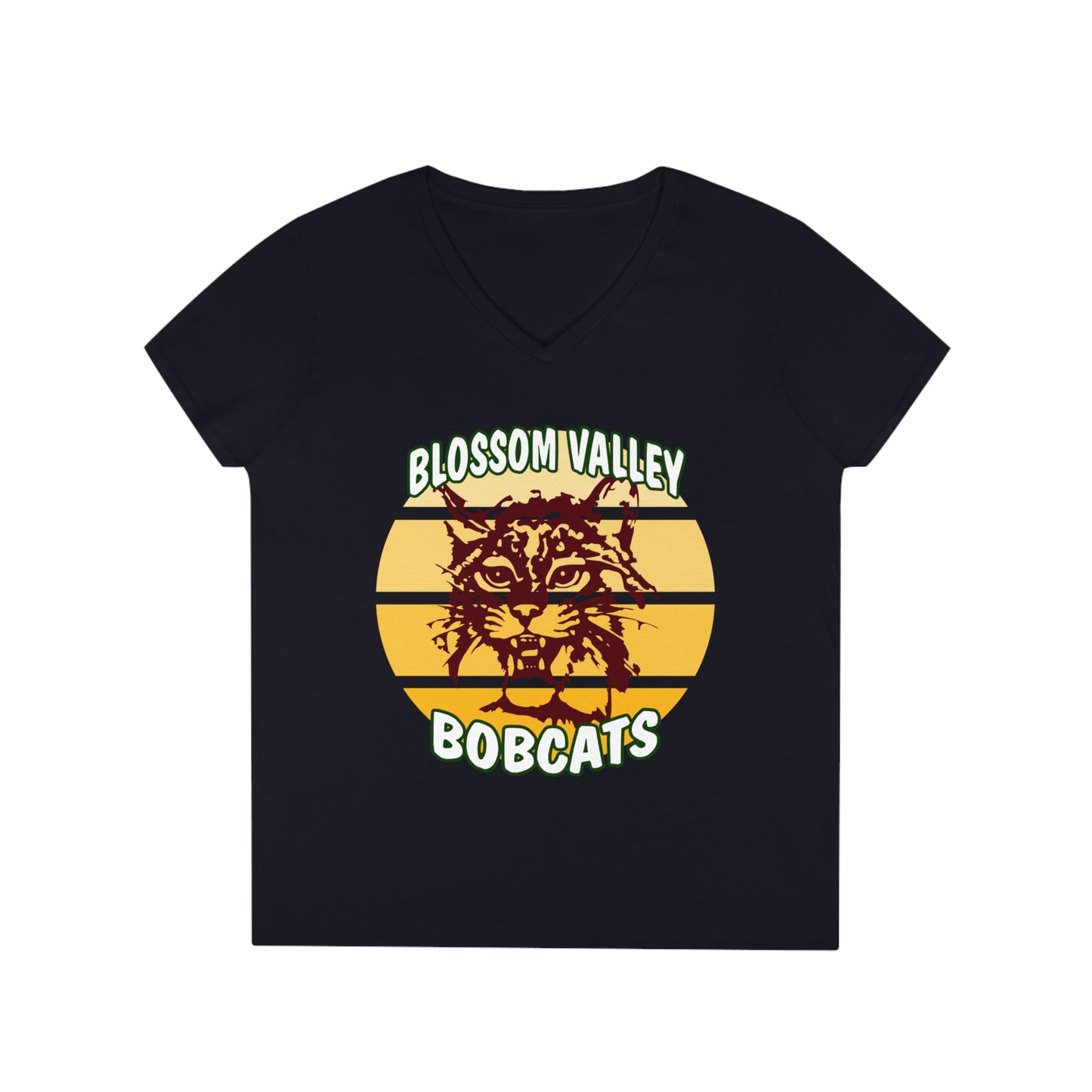 Old School Sun V-Neck T-Shirt