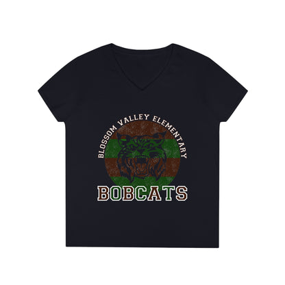 Bobcats Adult V-Neck T-Shirt